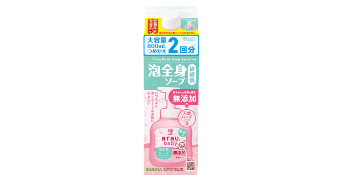 「アラウ.ベビー 泡全身ソープ敏感肌」詰替大容量800mL